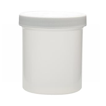 Wheaton W209910 White Polypropylene Wide Mouth Container with 89-400 Polypropylene Polyethylene Lined Screw Cap, 500mL Capacity Case of 24