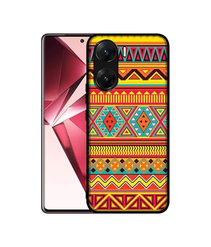 Image of Artistic Rangoli Design Premium 2D Printed Metal Back Case Cover for Vivo V29E 5G
