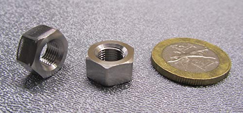18-8 Stainless Steel Hex Nut 5/16"-32 Thread x 1/2" W x 17/64" H 2 Pcs