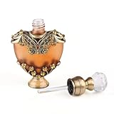 ESPOSIZIONE ELEGANTE: Questa boccetta di profumo in vetro vintage presenta un'elegante esposizione, aggiungendo un tocco di raffinatezza al tuo mobiletto o scaffale, rendendola una splendida aggiunta all'arredamento della tua casa