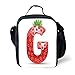 Produktbild MLNHY School Supplies Letter G,Exotic Berry Style with Green Leaves Healthy Gourmet Ripe with Seeds Decorative,Vermilion Green Orange for Girls or Boys Washable