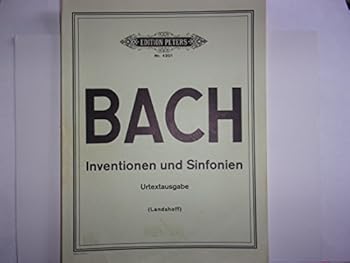 Paperback J S Bach Invention Und Sinfonien Urtext Landshoff Book