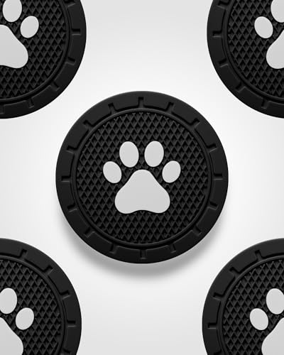 Portavasos para auto silicona huella 4 unidades negro miniatura 4