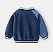 Meufam Baby Boys Fashion Animal Patchwork Baseball Jacket Long Sleeve Color Block Casual Spring Fall Sweatshirt Coat (Blue,2 Years)