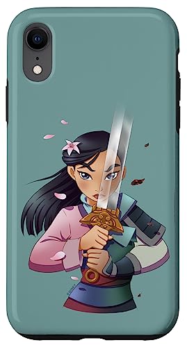 Coque iPhone XR Mulan rigide au design portrait scindé graphique ultra résistant