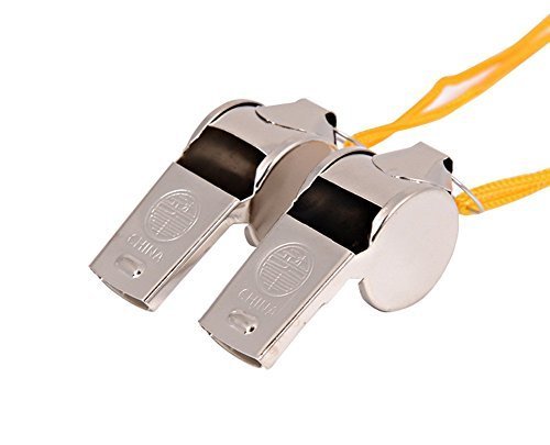 Stainless Steel Metal Whistle Party Referee Sports School Football Rugby Dog Training With Yellow Strap and a Box Best Xmas Gift (B01720CX9Q) Amazon Price History, Amazon Price Tracker