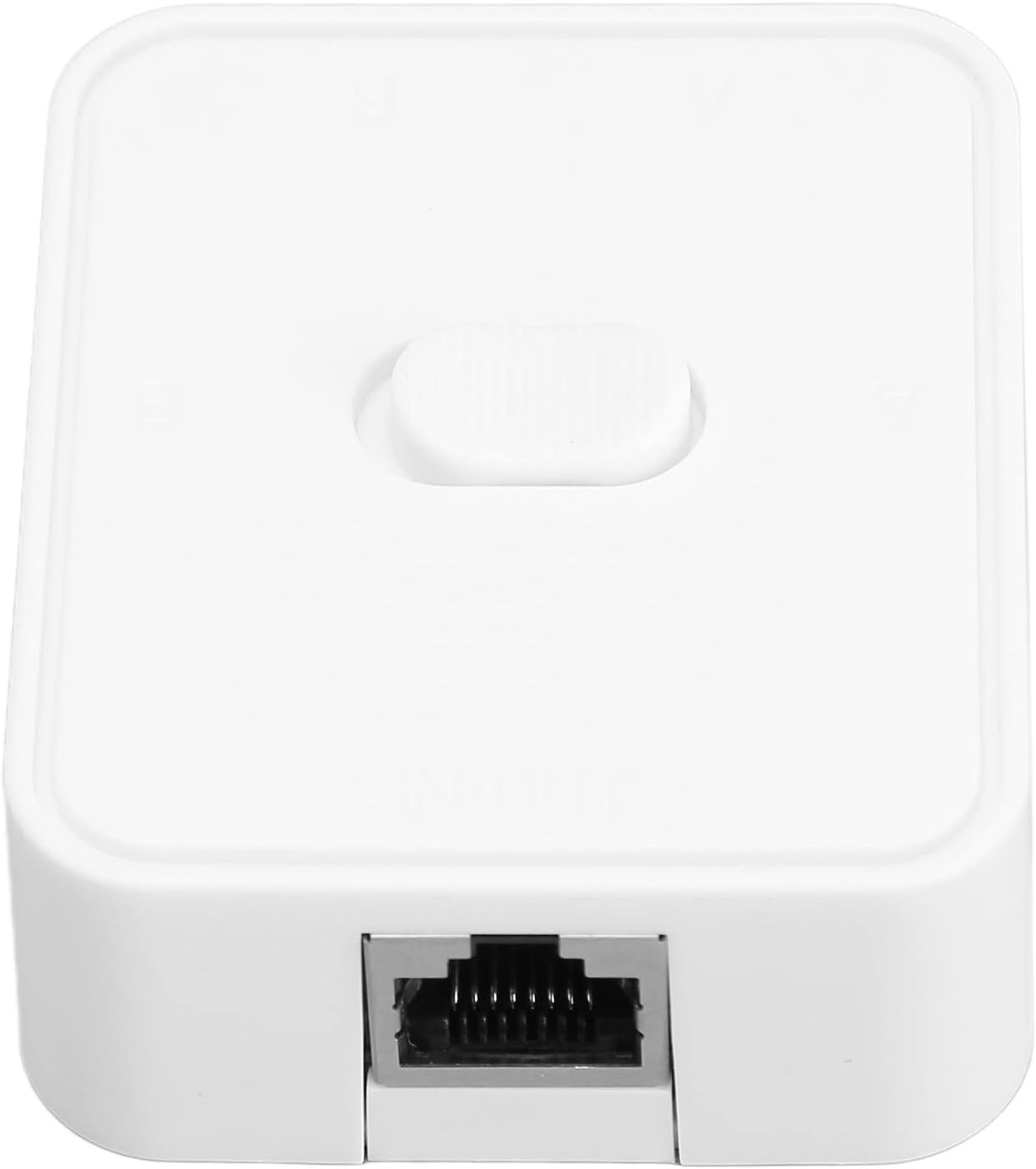 Sanpyl Network Switch 2 Port, 1000mbps 1, RJ45 Splitter Adapter for Ethernet Cable, ABS Material, 6, 7, Shielding, Small & Delicate, Extends PoE Layout