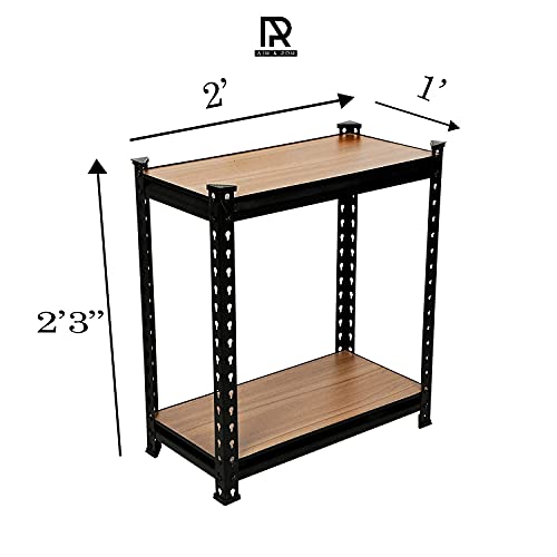 Image of Ash & Roh Adjustable, Heavy Duty Storage Shelving Unit Boltless [Laminate Sheet] Kitchen, Office, Dorm, or Garage,Shoe Rack (3 Section [2'3 inchX2 inchX1 inch])