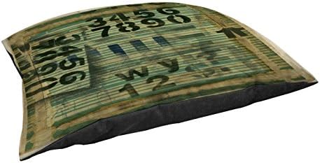 Manual Woodworkers & Weavers Fleece Top Toy or Small Breed Pet Bed, Layered Teal Numbers, Multi Colored Manual Woodworkers & Weavers Fleece Top Toy or Small Breed Pet Bed, Layered Teal Numbers, Multi Colored