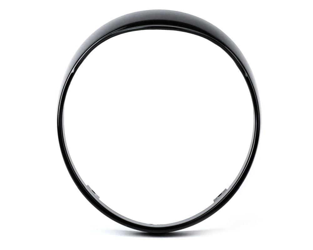 MOTO NOSTRA Scheinwerferzierring mit Schirm schwarz glänzend kompatibel für Vespa GTS 300 HPE, GTS 125 IGET ab Bj. 2019