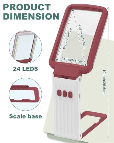 Loupe x10 avec lumière 3 modes de couleur et intensité variable pour lire - 8