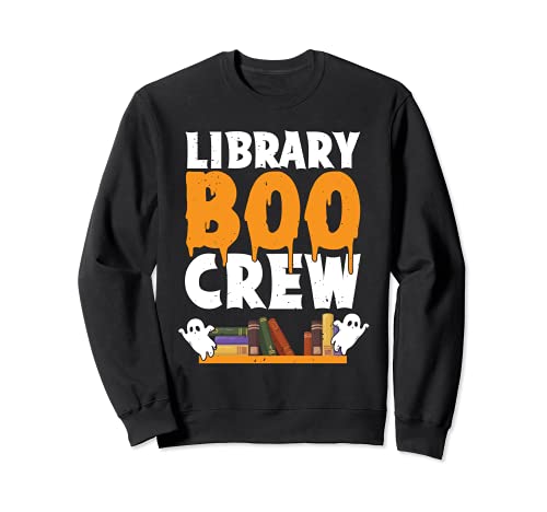 Biblioteca Boo Crew School Bibliotecario Halloween Library Book Sudadera