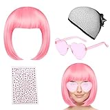 Matériaux de Haute Qualité : La perruque rose est fabriquée à partir de matériaux légers et durables, assurant ainsi un confort optimal et une longue durée de vie. Conçue en polyéthylène, elle est suffisamment résistante pour ne pas endommager vos cheveux naturels tout en offrant un aspect soigné et élégant. La qualité des matériaux garantit également que la perruque conserve sa forme et sa couleur même après plusieurs utilisations.