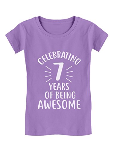Tstars 7th Birthday Shirt Girl Gifts for Girls 7 Years Old Kids Fitted T-Shirt