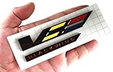 V-Blackwing Emblem V-Series Black Out Blackwing Badge Chicklet V Logo Replacement for 2020-2024 CT4 CT5 86596092 (Black/Yellow/Red)