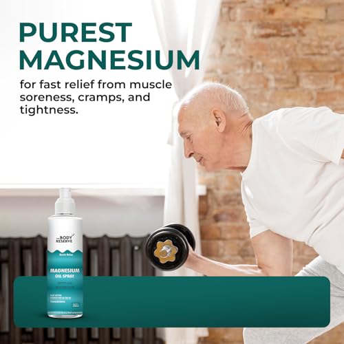 Image of The Body Reserve Magnesium Oil Spray 200ml | Topical Magnesium for Stress Relief, Muscle Relaxation & Deep Sleep | Supports Cramps Recovery, Fitness & Foot Care
