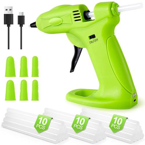 Wireless Cordless Hot Melt Glue Gun with Mini Sticks