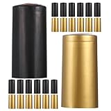 Toyvian 400 Stück Schrumpfkapseln für Weinflaschen PVC Wärmeschrumpfverschlüsse Schwarz Gold Je Dichtverschluss Flaschenhüllen für Weinlager Heim Profiverwendung