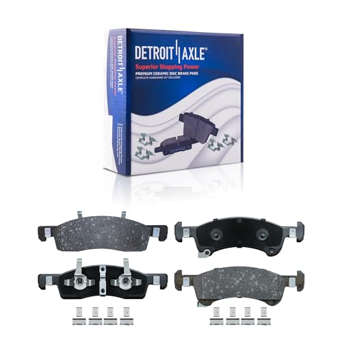 Image of Detroit Axle - Brake Pads for 03-06 Ford Expedition Lincoln Navigator, Front and Rear Ceramic Brake Pads 2003 2004 2005 2006 Replacement
