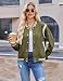 Damen Jacke Elegant Langarm Bomberjacke Casual Leichte Übergangsjacke