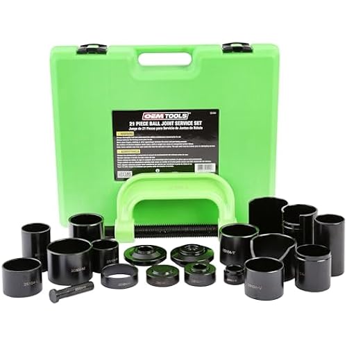 OEMTOOLS 25104 21-Piece Master Ball Joint Press Kit for 2WD & 4WD Vehicles | Heavy Duty Forged Steel, Ideal for Seized Joints, Can Remove U-Joints and Brake Anchor Pins