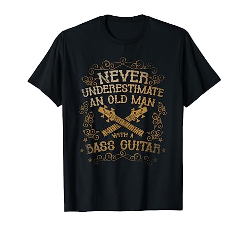 Cadeau Pour Bassiste Retraité Basse Guitare T-Shirt