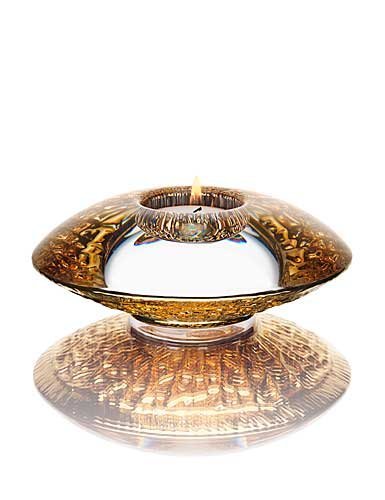 Orrefors Discus Votive, Gold #TOP2