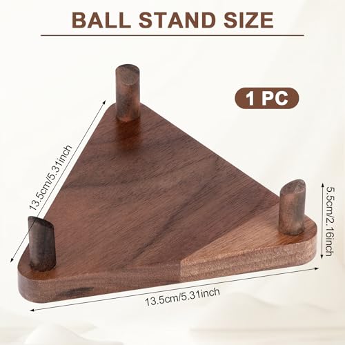 Fentar Stojak na piłkę nożną, drewniany stojak do piłki nożnej, elegancki design stojak do przechowywania piłek, wszechstronny stojak na piłki do siatkówki, rugby, koszykówki, golfa