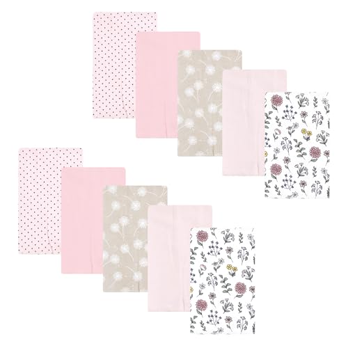 Image of Hudson Baby Unisex Baby Flannel Burp Cloth 10pk, Dandelion Wish, One Size