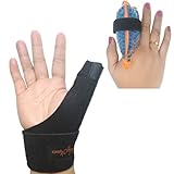 BodyMoves New Thumb Splint Brace Plus Finger Hot and Cold Gel Pack- tenosynovitis, Tendonitis, Trigger Thumb spica,Carpal Tunnel, CMC Adjustable wrist and Reversible Left Right Hand (Midnight Black)