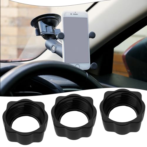 YINETTECH 10 szt. Samochodowy adapter do montażu na telefonie śrubowym nakrętka dokręcająca do adapterów kulowych 17 mm do kamery DVR kamery akcesoria do telefonu, kształt kwiatu śliwy