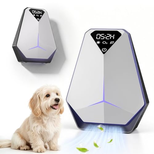Mosnami Air Purifier for Home, Ozone Odor Eliminator, Rechargeable & Portable Air Ionizer, Tabletop & Wall Mount for Pet Odor Smoke, Timer, No Filters Needed