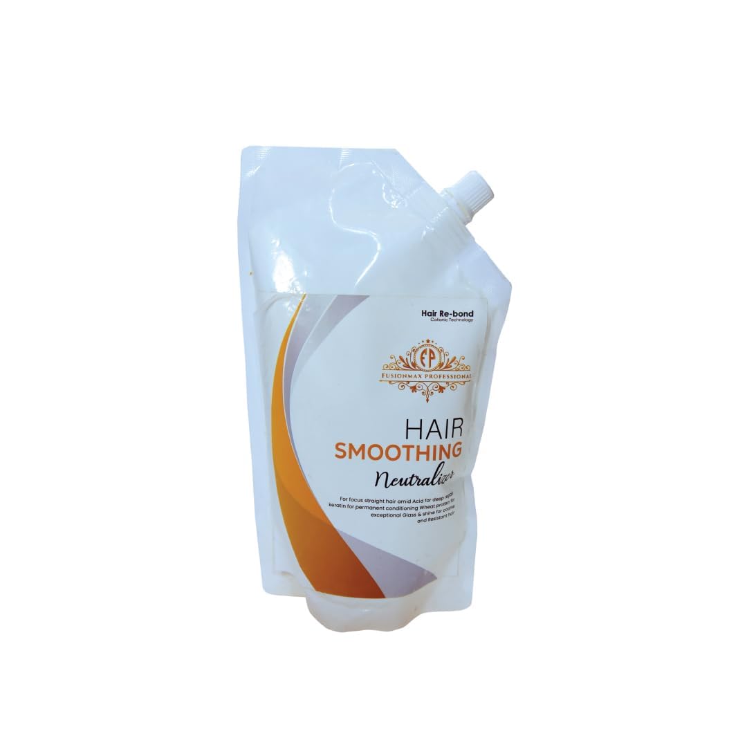 FUSIONMAX PROFESSIONAL Keratin Permanent Neutralizer Cream, All Types Hair Smoothing Cream Straight Fix Hairs - 500 ml