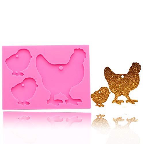 Justhwua Huhn Küken Silikonform 3er-Set