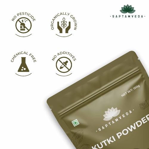 SAPTAMVEDA Premium Kutki Powder, 150 Gm - Liver Support & Detox (Pack of 1)