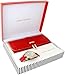 Gino Milano Women's Gold Leather Band Watch & Matching Tri-Fold Wallet Set - Red