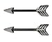 (2pcs Black) 316L Surgical Steel Arrow Nipple Bar 14G