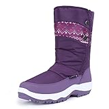 CIOR Women's Snow Boots Winter Water-Resistant Fur Lined Frosty Anti-Slip Warm Snow Boots U120WMX004-New.Purple-38