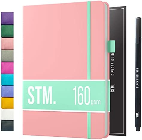 Bullet Journals | Dotted Journal Notebook | Dot grid notebook | A5 hard cover vegan leather | 160gsm thick paper | Lay flat bujo | Scribbles That Matter - Iconic | Dot journal | For women and men