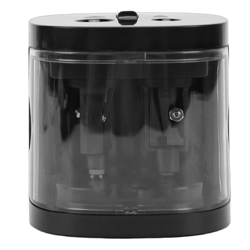 Onythral Electric Pencil Sharpener with Dual Holes Stainless Steel Blades for 6 to 8mm and 8 to 12mm Pencils Fast Sharpening with Transparent Reservoir for Students Artists Teachers - Image 6
