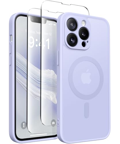 Coque iPhone 13 Pro Max MagSafe CAPRRO fine et translucide mate lilas de 6,7 pouces