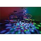 Brightz Disco Bike Lights LED Bicycle Lights RGB Burning Man Lights BMX Bike Accessories Bike Decorations Bike Light Bike Lights Kids Burning Man Bike Lights - Color Changing Disco Party Bike Light