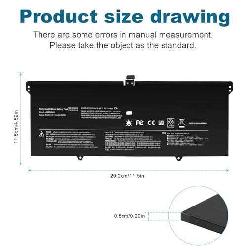 Image of L16C4P61 L16M4P60 Laptop Battery for Lenovo Yoga 920 920-13IKB 920-131KB 920-13IKB-80Y7 80Y8 81TF Ideapad Flex Pro-13IKB Yoga 6 Pro-13IKB 5B10N01565 5B10N17665 SB10W67429 5B10W67249 7.68V-70Wh
