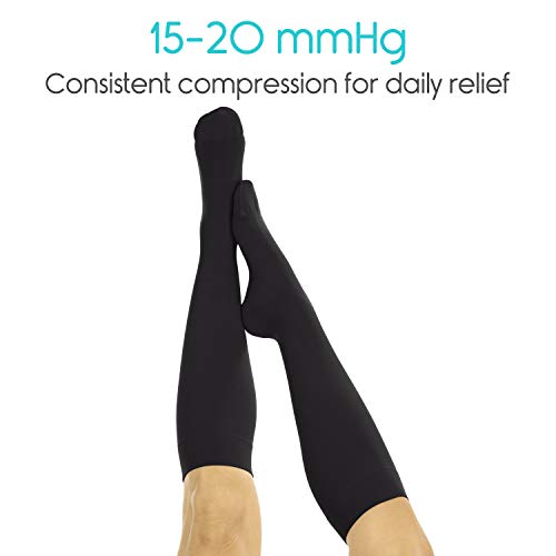 Vive Compression Stockings For Women , Men | 15 - 20 Mmhg Medical Compression Support For Varicose Veins - Ultra Sheer Ted Style Hose- Knee High For Swelling, Soreness, Maternity, Pregnancy, Nurses #TOP7