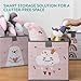 Navaris 3x Spielzeugkiste Aufbewahrungsbox Kinder - 28x28x28cm - Aufbewahrung Kinderzimmer - Aufbewahrungsbox Kinderzimmer Boxen Kinder - Toy Box Spielkiste - Tier Motiv