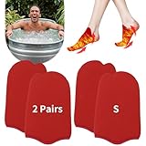 2 pares de calcetines de baño de hielo, calentadores de dedos de neopreno