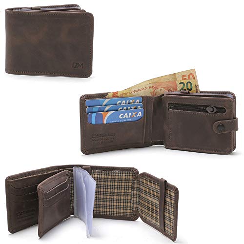 Carteira Masculina Couro Porta Cartão Documento