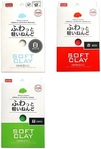 Soft Clay White / Red / Green Set