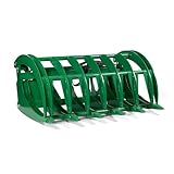 Titan Attachments 72' Extreme Root Grapple Rake Attachment, Global Euro Connection, Heavy-Duty Rake Attachment, Twin 3,000 PSI Cylinders, Replaceable Forged Steel Teeth
