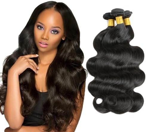 Amazon.com : kuttolee Body Wave Bundles Human Hair 18 20 22 Inch ...
